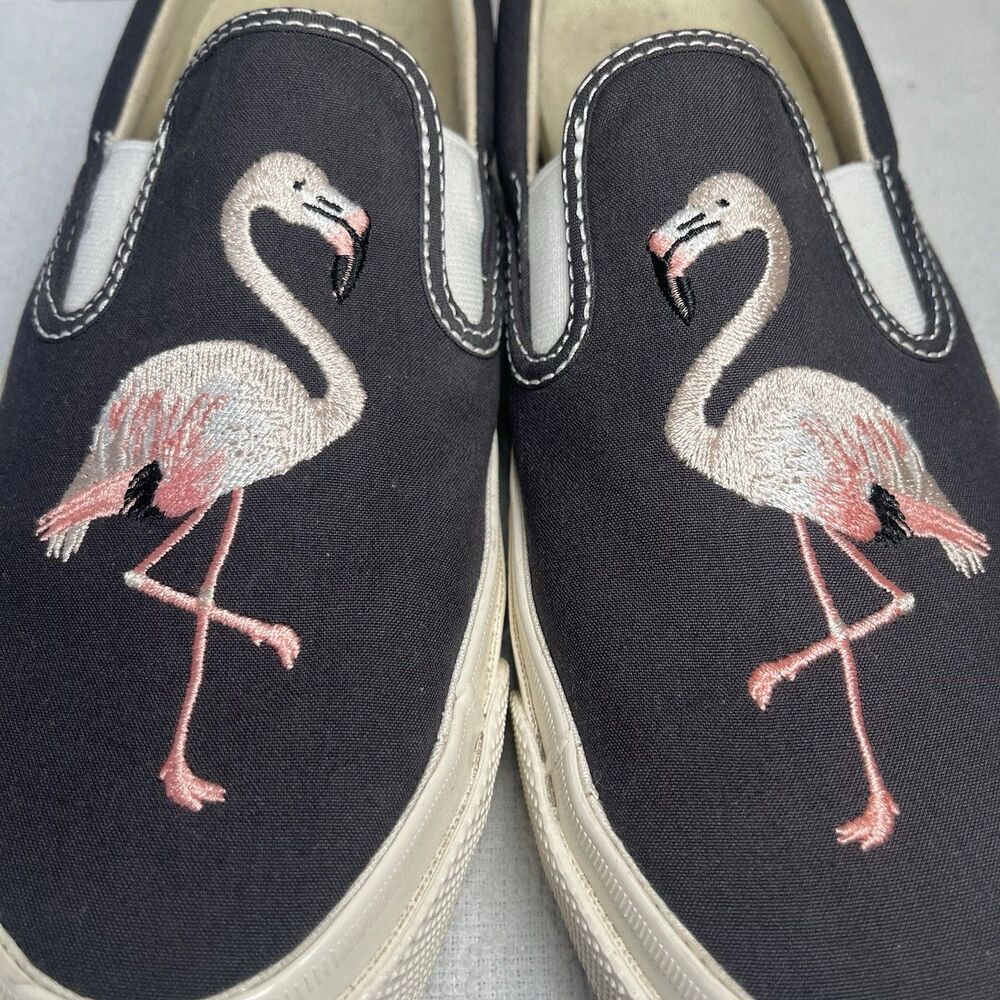 Converse Chuck Taylor Deck Star 67 Slip On Flamingo Sneakers Black Women 9.5 - Picture 3 of 10